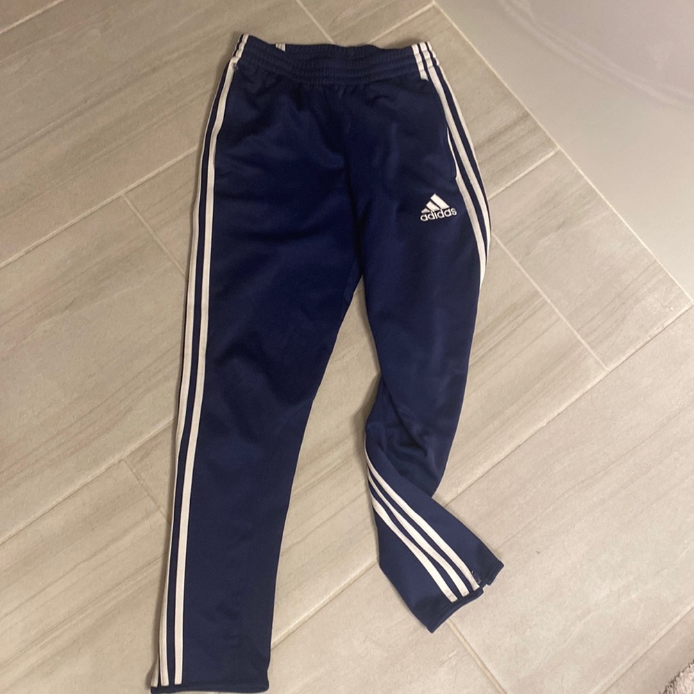 Adidas navy blue track pants Size L 13/14yrs